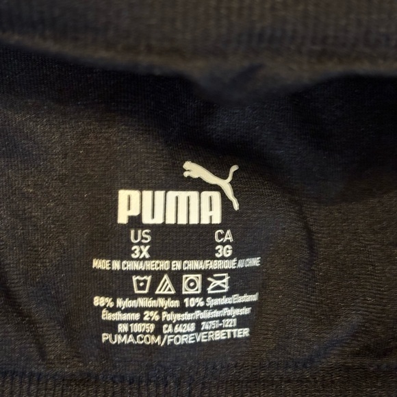 Puma Black Sports Bra with Gray Logo - Picture 2 of 7